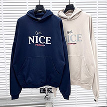 バレンシアガ 偽物 nice 刺繍 ロゴ パーカー スウェットシャツ bav29577