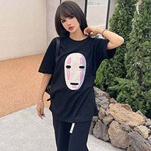 ロエベ 偽物 ×スタジオジブリ カオナシ クルーネック Tシャツ lox58214