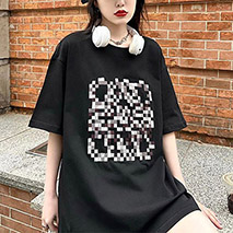 ロエベ 偽物 ピクセル アナグラム Tシャツ loz61188
