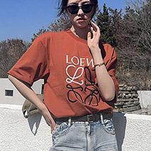 ロエベ コピー プリント コットン ジャージ Tシャツ loa77315