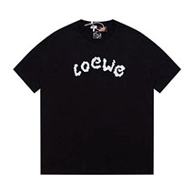 ロエベ コピー Paulas Ibiza ロゴ コットン Tシャツ 半袖 lok07899