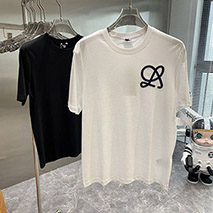 ロエベ 偽物 Tシャツ 半袖 コットン アナグラム ロゴ 2色 lod11502