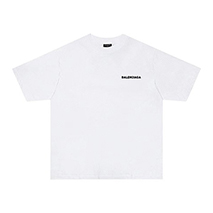 バレンシアガ コピー Tシャツ 激安コットン ホワイト 男女兼用 bau09824
