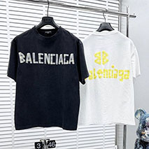 バレンシアガ コピー Tape Type Tシャツ ロゴ 半袖 コットン 2色 bap73141