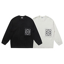 ロエベ コピー ブランドロゴ 刺繍 アナグラム スウェット 2色 loq59324