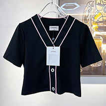 シャネル コピー シャツ CC ロゴ ブラウス ブラック コットン shp28289