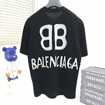 バレンシアガ 偽物 スライムロゴプリント コットンジャージー製 Tシャツ bau96217