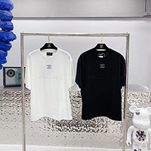 シャネル 偽物 Tシャツ パロディ プリント プレタ クルーズ 半袖 shr69847