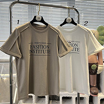 バレンシアガ コピー ロゴ コットン Tシャツ 2色 bav33618