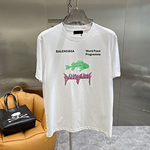 バレンシアガ スーパーコピー プリント ロゴ Tシャツ baq79441