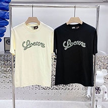 ロエベ コピー 刺繍入りコットンクルーネックTシャツ loc31673