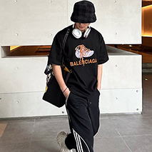 バレンシアガ 偽物 ロゴ Tシャツ ユニセックス bas92437
