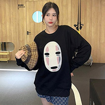 ロエベ 偽物 カオナシのリブ刺繍スウェット lob35674