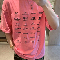 バレンシアガ 偽物 フルロゴ Tシャツ bai94959