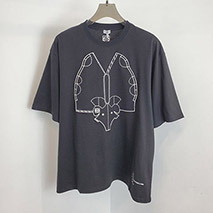 ロエベ 偽物 アナグラムバイカラーコットンTシャツ vuy17007