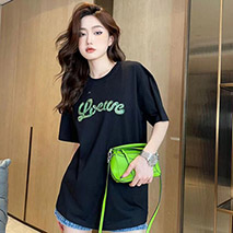 ロエベ スーパーコピー サボテンロゴがカワイイシンプル半袖Tシャツ loa02989