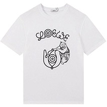 ロエベ 偽物 Tシャツ ロゴプリントクルーネック半袖Tシャツ lom91740