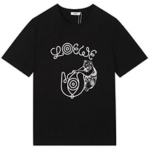 ロエベ 偽物 Tシャツ ロゴプリントクルーネック半袖Tシャツ loe02036