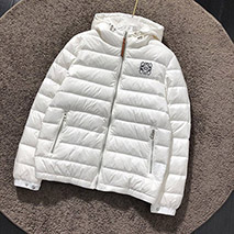 ロエベ コピー コットン フーデッド パファージャケット los17151