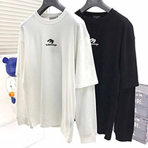 バレンシアガ スーパーコピー SPORTY B DOUBLE SLEEVES Tシャツ 2色 baf47498
