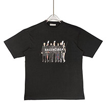 バレンシアガ スーパーコピー リアル Tシャツ ブラック baf82349