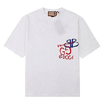 グッチ バレンシアガ 偽物 コラボ ロゴ ホワイトTシャツ gut01192