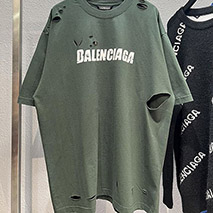 バレンシアガ スーパーコピー ロゴ入りコットンTシャツ bar32377