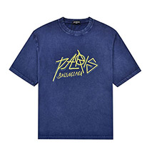 バレンシアガ スーパーコピー ParisロゴプリントTシャツ Medium Fit baz44066