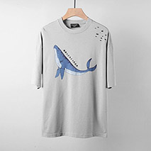 バレンシアガ 偽物 ロゴ ダメージ Tシャツ bap72661
