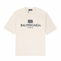バレンシアガ 偽物 ロゴ入りコットンTシャツ bas86081