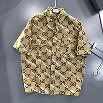 グッチ バレンシアガ 偽物 シャツ ホワイト バレンシアガ 偽物 プリント入り ブラウンナイロン guz94539