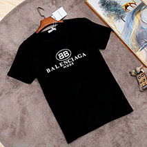 バレンシアガ 偽物 ロゴプリント Tシャツ クルーネック bab53307