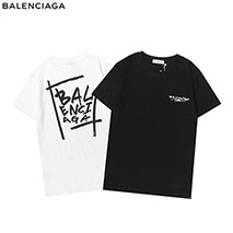 バレンシアガ コピー クルーネックロゴ Tシャツ 2色 baw37360