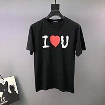 バレンシアガ 偽物 I LOVE U Tシャツ ブラック baf87726