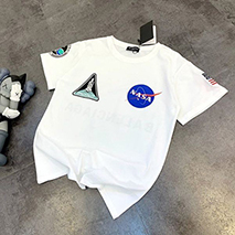 バレンシアガ コピー × NASA スペース ロゴ Tシャツ ホワイト bah41099