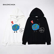 バレンシアガ 偽物 パーカー LOVE EARTH LARGE FIT フーディーパーカー 620947TKV959040