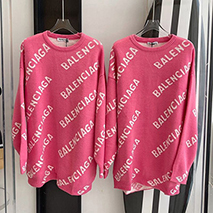 バレンシアガ 偽物 Allover Logo セーター ニットウェア ピンク bav83740
