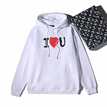 バレンシアガ スーパーコピー パーカー Love プリント フーディ ホワイト 570811TJVL6