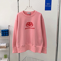 バレンシアガ スーパーコピー パーカー トレーナー BBロゴ ピンク bae21362