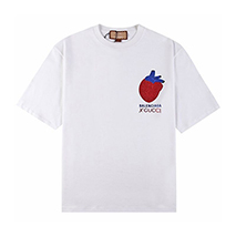 グッチ×バレンシアガ 偽物 心臓ロゴ Tシャツ ホワイト gup35988