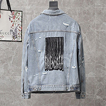 バレンシアガ 偽物 Barcode Large Fit ジャケット ライトブルーデニム 664329TBP488961