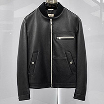 エルメス 偽物 レザーボクシージャケット erb78584