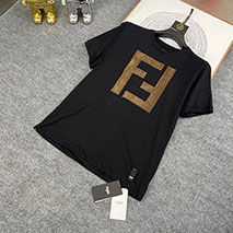 フェンディ スーパーコピー ィ ブラックコットン Tシャツ FY0894A2BNF0QA1
