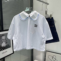 ミュウミュウ コピー コットンジャージー 長袖Tシャツ mye96721