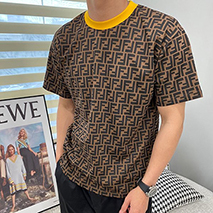 フェンディ コピー FFロゴ プリント Tシャツ few60136