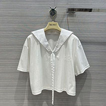 ミュウミュウ スーパーコピー プリントコットンジャージー Tシャツ myl50797