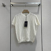 フェンディ 偽物 Tシャツ クルーネック 半袖 FFロゴ コットン fen66109