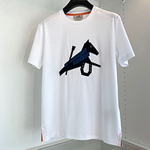 エルメス スーパーコピー レザーパッチロゴ コットン Tシャツ erc28435