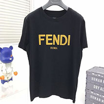 フェンディ スーパーコピー クルーネックロゴジャージーTシャツ feq77623