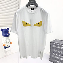 フェンディ コピー モンスター ロゴ クルーネック Tシャツ fel80350